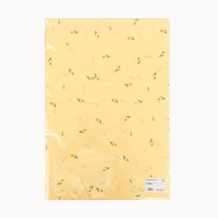 Package Paper with silence, "flowers", yellow, 50 cm x 70 cm 17 grams-4