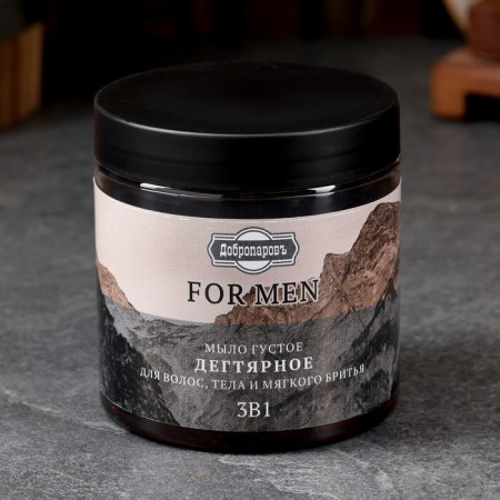 Soap "For Men" 3B1 tarry, black 280 ml "Dobroparov"-3