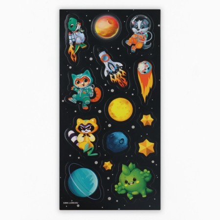 Set for creating acrylic key cards with stickers "for a boy"-13