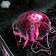 Decor for the Aquarium "Medusa" Silicone, with a neon effect, 10 x 10 x 20.5 cm, pink