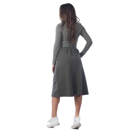 Women's skirt, size 46, khaki color-4