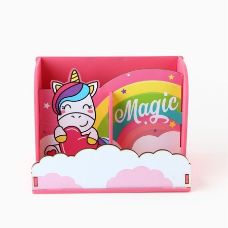 Органайзер для канцелярии, с местом под телефон Magic, единорог.-4