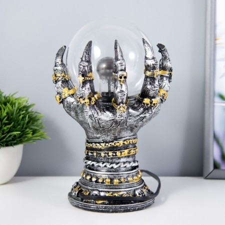 Plasma ball "Hand" gray 14x14x22 cm Risalux-3