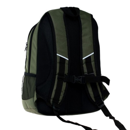 Youth backpack, 46 x 33 x 16 cm, ergonomic back, embroidery, stavia, khaki, light gray-1