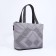 Bag "Golden Rain" with a zipper, 2 outer pockets, a long belt, color gray color