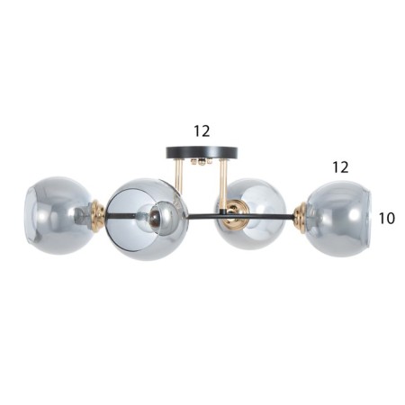Brianna chandelier 4he27 40W black and gold 56x40x27 cm Bayerlux-3