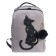 School backpack, 39 x 26 x 17 cm, Grizzly, ergonomic back, gray
