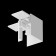 Corner Connector for the Technical TRX010CL-21W, 8.2x6x8.2 cm, white color.