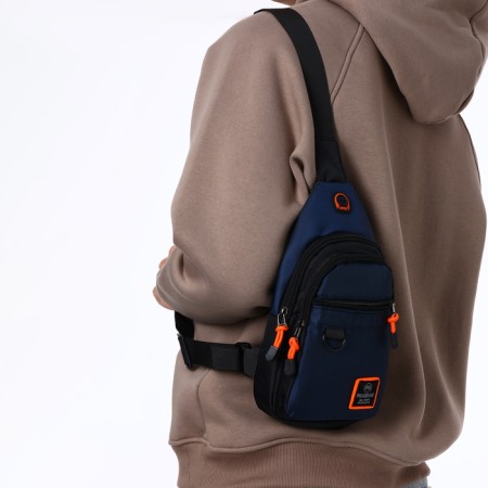 Backpack-sling, 17*8*30 cm, 2 lightning departure, 1 n/k, blue-8