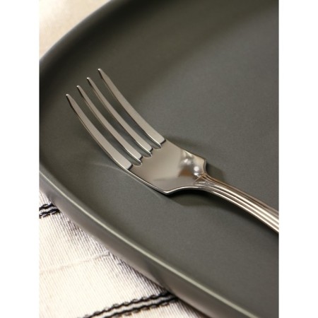 Dessert fork "Slav", h = 16 cm, thickness 1.2 mm, silver color-1