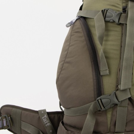 Tourist backpack, TAIF, 65 liters, cord department, 2 outer pockets, 2 side pockets, olive color-6