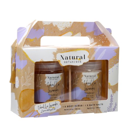 Gift set of Natural Botanique: Scrub 250 ml, bathroom salt 250 g-1
