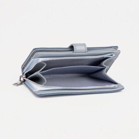 Women's wallet on magnet, blue color-4