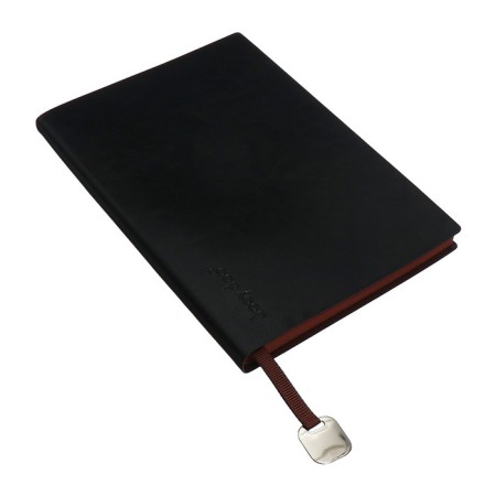Organizer, B6, 116 sheets, cage, leatherette cover, brown cut, black-2