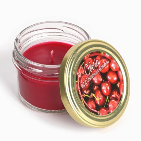 Candle in the bank Aromatic "Cherry Garden", 5x6 cm, 120 g-1