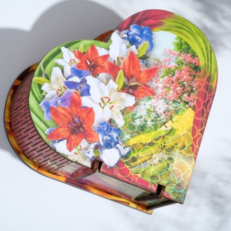 Casket Heart "Lily", 16x14x7 cm-2