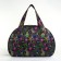 Road bag with zipper, external pocket, black color/multi -colored