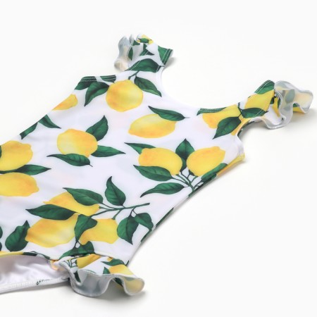 Children's swimsuit KAFTAN "Lemons", height 134-140 cm, white-8