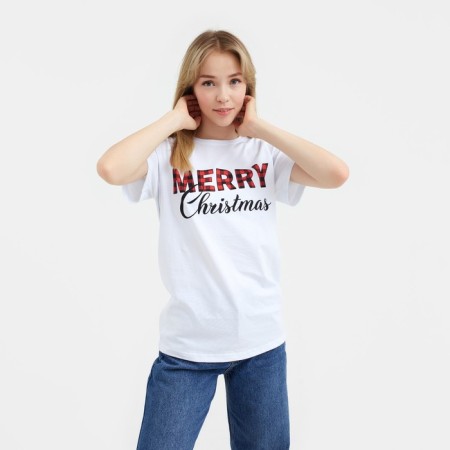 Women's T -shirt KAFTAN "Merry Christmas" p. 40-42, white-3