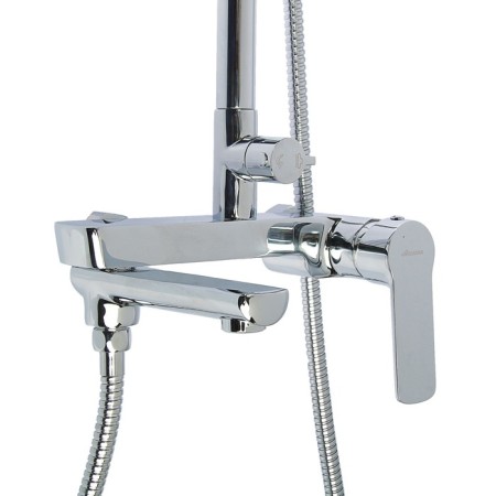Shower system Accoona A8304, with a tropical shower, brass, chrome-1