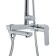 Shower system Accoona A8304, with a tropical shower, brass, chrome