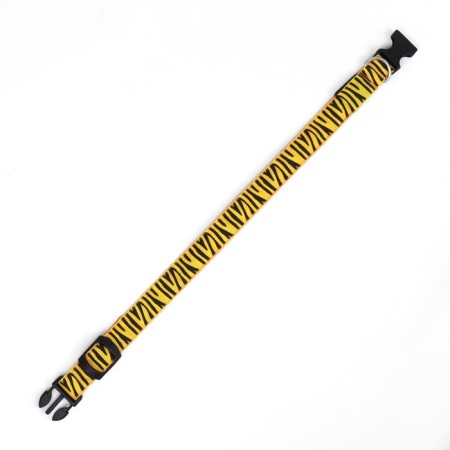 Collar with backlight tiger 3 glow modes, size L, Osh 48-60 x 2.5 cm orange-7