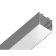 Profile aluminum overhead/suspended ambrella Illumination Profile System, GP2500AL, 2000x25x25 mm, silver color, matte dial