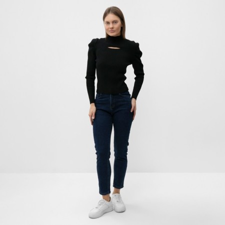Female turtleneck, black color, one size (42-46)-1