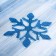 Glass sticker "Blue Snowflake" shine 10x12 cm, blue
