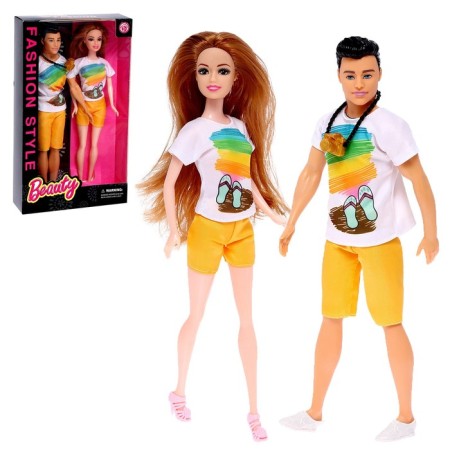 Set of dolls "Tourists" with accessories