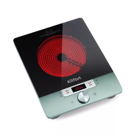 Infrared plate KT-154, 2000 watts, 1 burner, black-silver