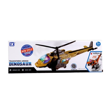 The Helicopter robot is transformed into a dinosaur, light and sound effects, mix color-10