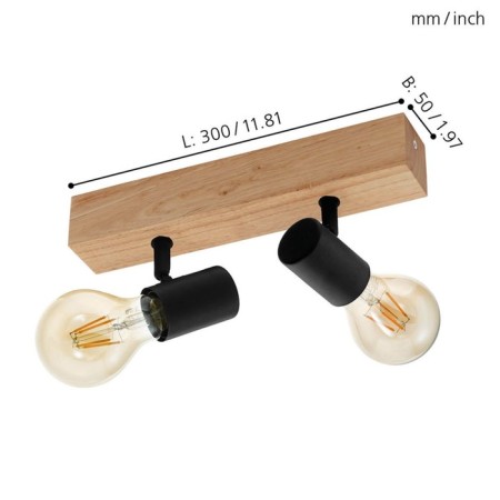 Townshend 2x60W lamp E27 beige-2