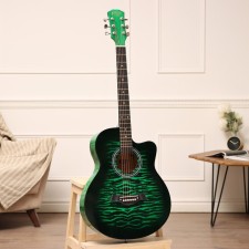Acoustic guitar Music Life QD-H40Q-HW, Green