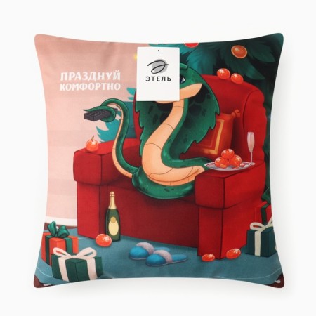 Pillow Ethel "Celebrate comfortable" 40x40 cm, 100% p/e, velor-4