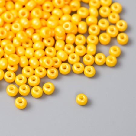 Glass beads 6/0 "yellow chartrez" 15 g