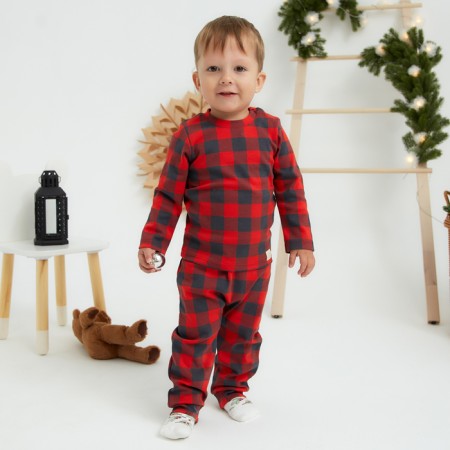 New Year. Costume: jumper and pants crumb I am "cell", height 74-80 cm, red-1