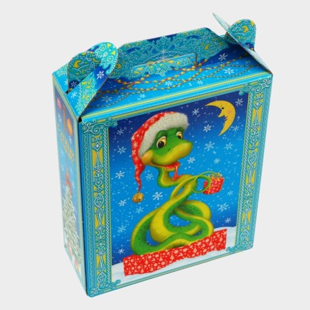 New Year. Gift box New Year's gift "visit" 16.8 x 7 x 25 cm.-2