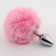 Anal traffic jam with a fluff of the oksa, silver sleeve 28 mm, tail 90 mm, pink
