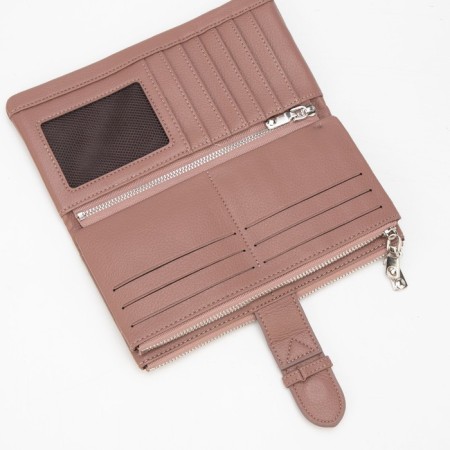 Women's wallet on magnet, pink color-2