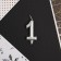 Candle for the cake, number "1", silver.