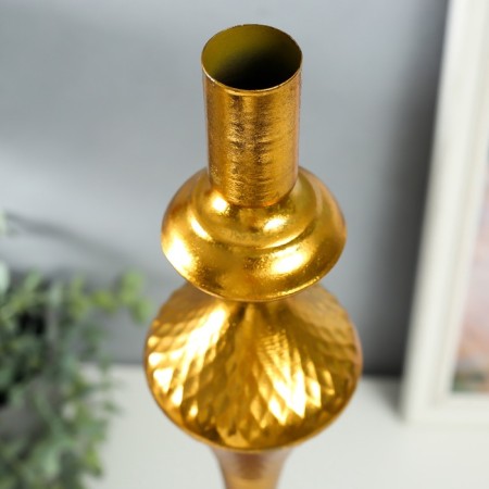 Summary Metal for 1 candle "Rafael" aged bronze 12x12x63.5 cm-2
