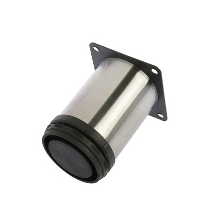 Furniture support, adjustable, d = 50 mm, h = 80 mm, color is satin nickel-1