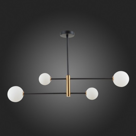 Ceiling EVOLUCE lamp. Sle220103-04. Arcola. 4x5 watts, G9, 4000k, 98x98x58 cm, black color, bronze-4