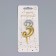 Candle for cake the number "Oval" "3", 5.5 cm, gold-serebly