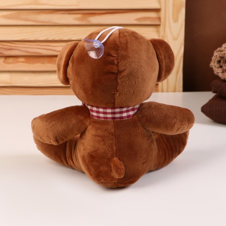 Soft toy "Bear", with a bow, 18 cm, brown color-2