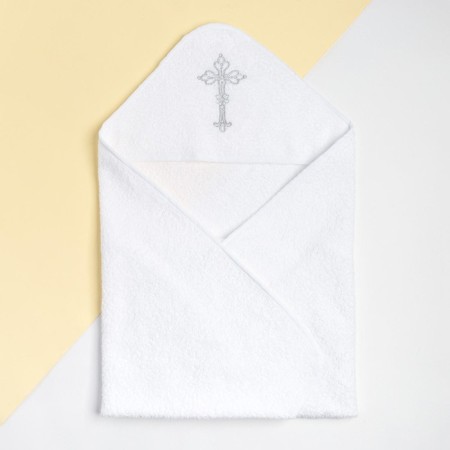 Baptum towel with embroidery 100% cotton, 75 x 75 cm-4