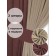 Set of curtains "Canvas", size 200x260 cm, 2 pcs, color drunk cherry, beige color