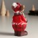 Souvenir Ceramics "Losik in a red down jacket, holds the star" 7.3x6.8x12.6 cm