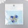 Decor for creativity metal, rhinestones "rhombus with azure" 2.6x2.4 cm